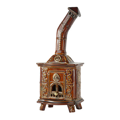R�ucherofen Rolli Honigfarben aus handbemalter Keramik