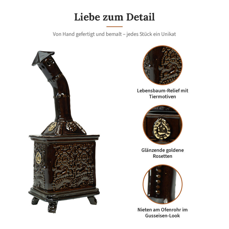 R�ucher�flein Rolli Braun mit Goldenen Kn�pfen