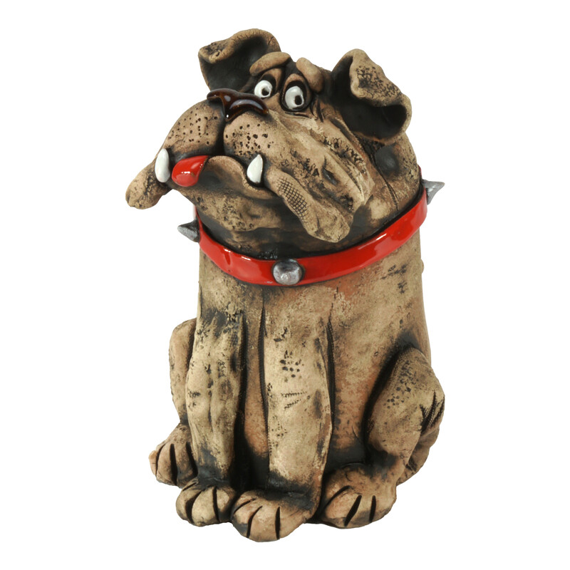 Au�enkeramik handgemacht Bulldog Umpf