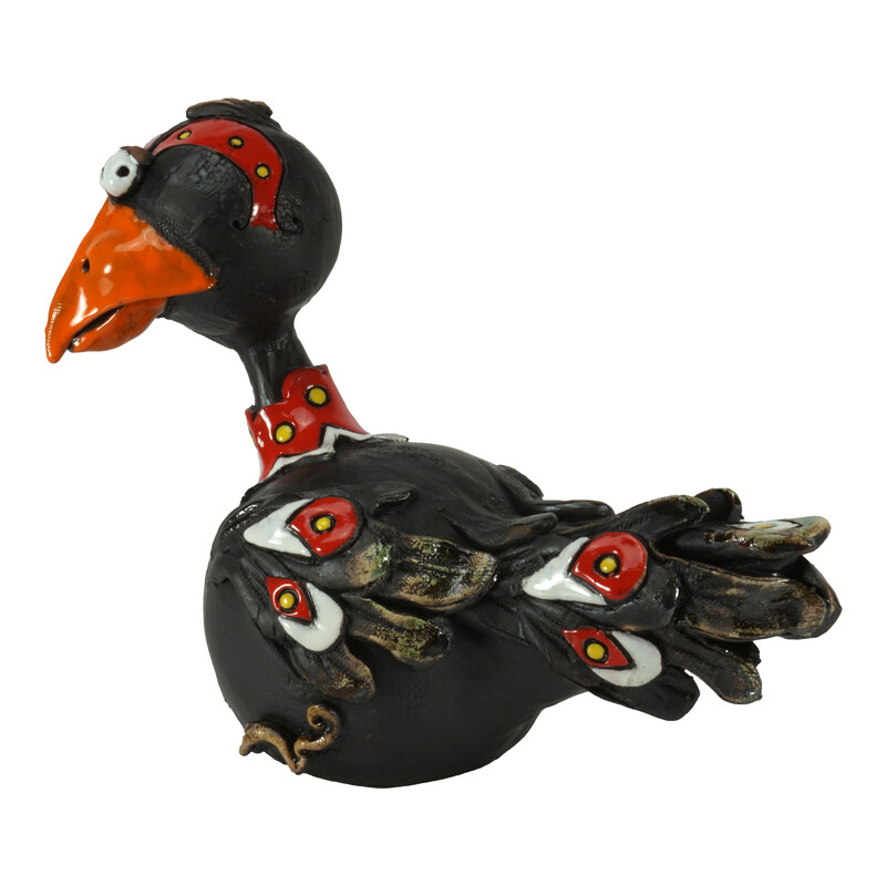 Au�enkeramik handgemacht Vogel Plum