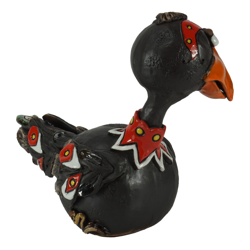 Au�enkeramik handgemacht Vogel Plum